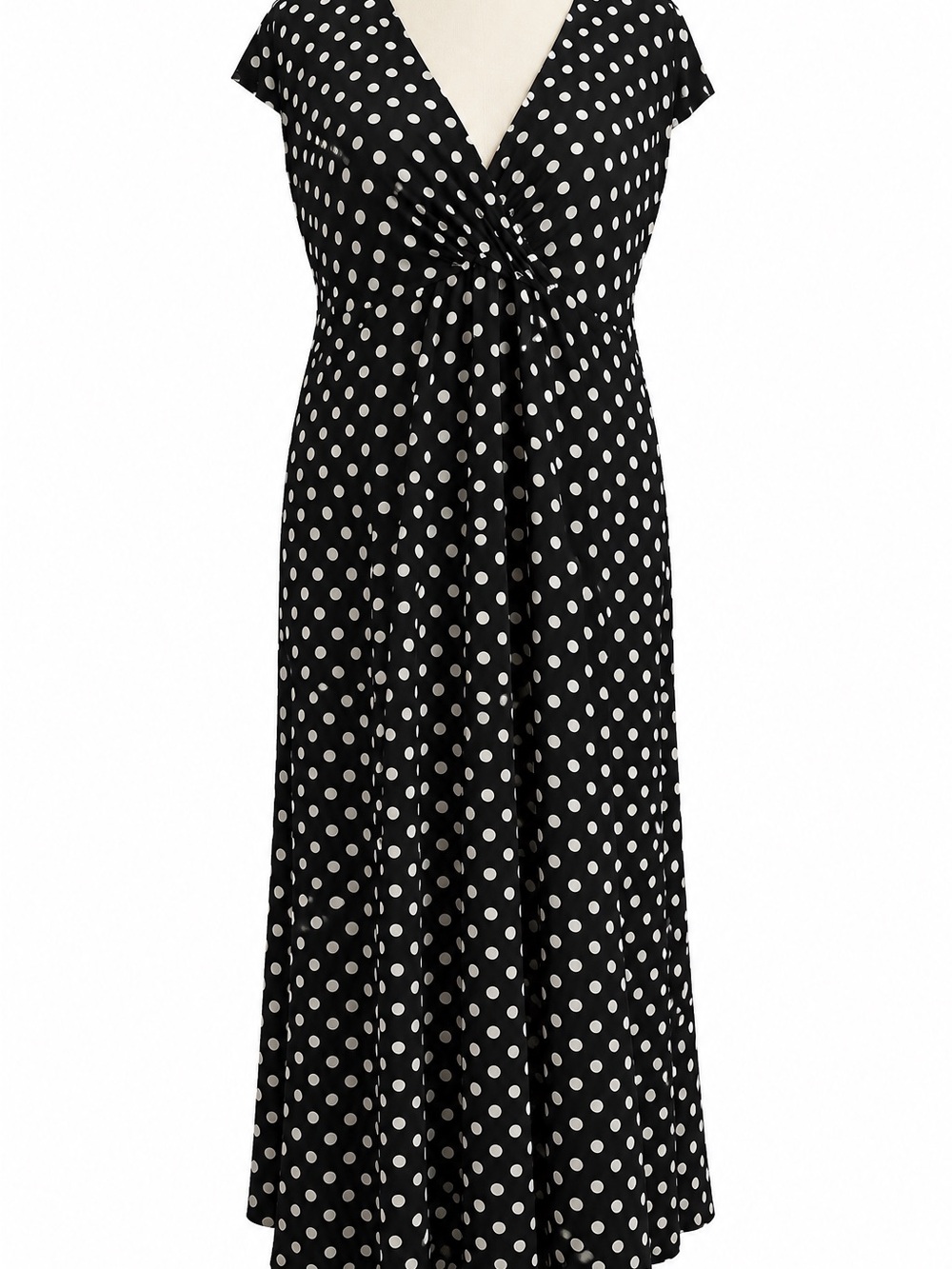 Studio Black and White Polka Dot Wrap Chemise